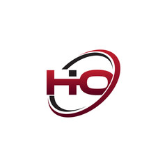 Modern Initial Logo Circle HO