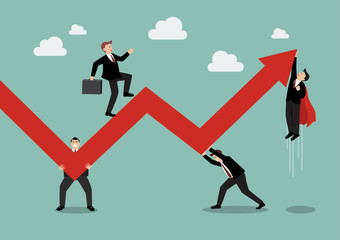 Obraz premium Business Teamwork Maintaining Profits