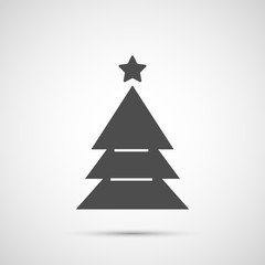 Icon Christmas tree for holiday season