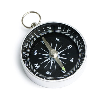 Compass on white background