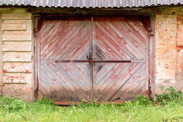 Old wooden gates.