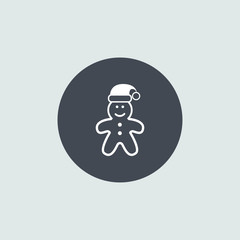 Icon Christmas gingerbread man for holiday season