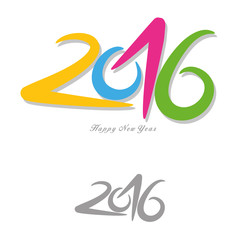 happy new year 2016 - obrazy, fototapety, plakaty