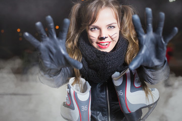 Healthy lifestyle and Halloween! Horror and magic holiday night