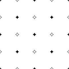 Naklejka premium Seamless black and white decorative vector background with abstract figures