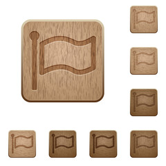 Flag wooden buttons