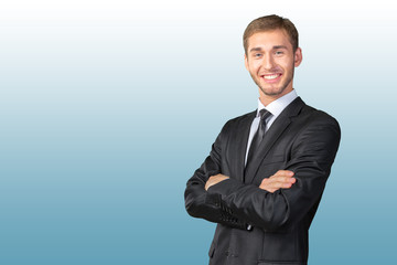 Young Businessman with his arms crossed