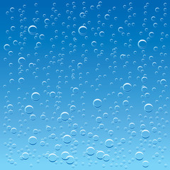 water background with rising air bubbles