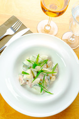Salad with salmon