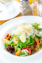 Salad with salmon