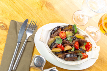 Grilled vegetables salad