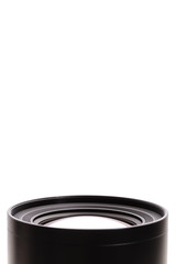 Part of the lens on a white background