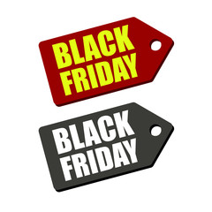 Black Friday Sales Tag Set. Vector