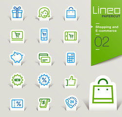 Lineo Papercut - Shopping and E-commerce outline icons