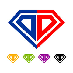 Initial DD Diamond Logo Template