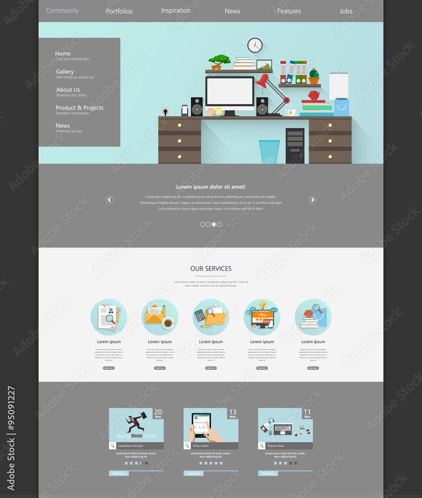 Canvas Prints website template design in editable vector format