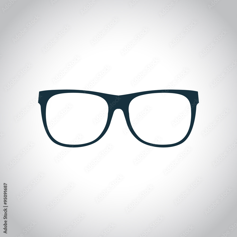 Wall mural eyeglasses black icon