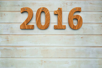 Wooden 2016 background