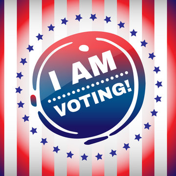 I Am Voting Banner USA Presidential Elections