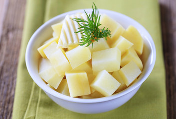 Diced potatoes