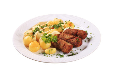 Cevapcici and potatoes