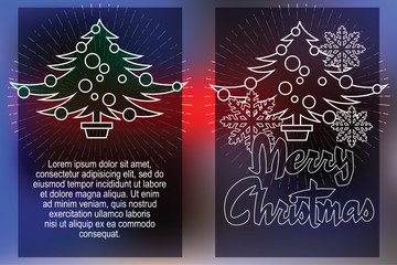 Naklejka premium Celebratory background with symbols of Christmas and New Year