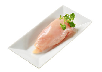 Raw chicken breast fillet