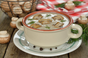 Mushroom soup puree