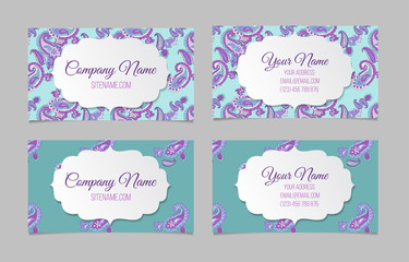 Collection of ornamental business cards