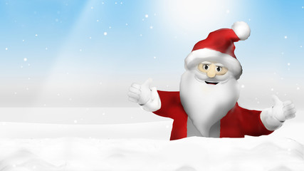 Christmas wood Santa Claus