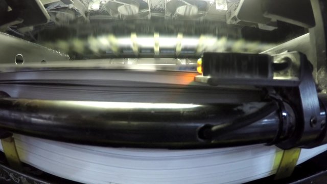 Offset print machine closeup
