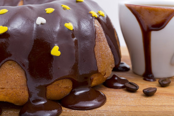 cup of coffee with biscuits