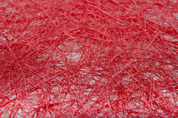background of red sisal yarns
