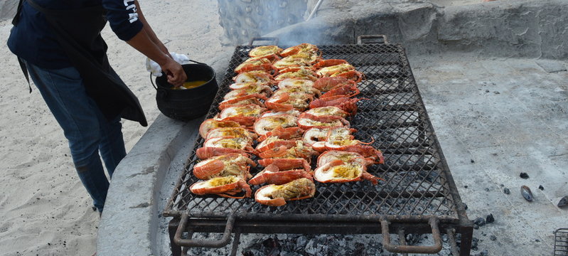 Smoke Barbequed Lobster