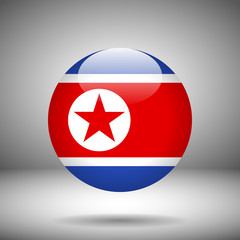 Round flag of North Korea