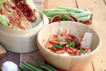 Kimchi of korean food traditional.