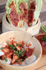 Kimchi of korean food traditional.