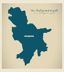 Modern Map - As-Sulaymaniyah IQ