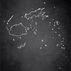 Fiji map blackboard chalkboard vector