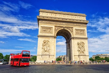 Fototapeta na wymiar The Triumphal Arch, Paris, France