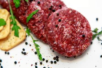 Ingredients for cheeseburgers