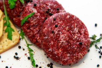 Ingredients for cheeseburgers