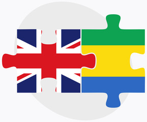 United Kingdom and Gabon Flags