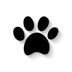 paw print with shadow
