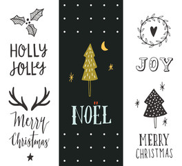 Hand drawn Christmas holiday collection