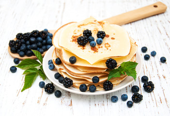 Pancakes with berries
