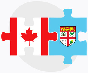 Canada and Fiji Flags