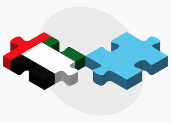 United Arab Emirates and Fiji Flags