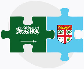 Saudi Arabia and Fiji Flags