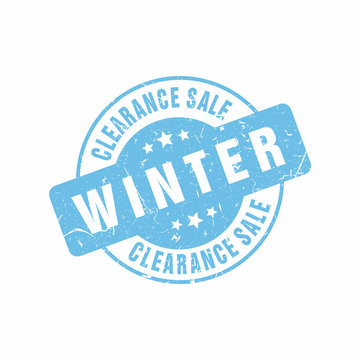 Vector Clearance Big Sale Winter stamp